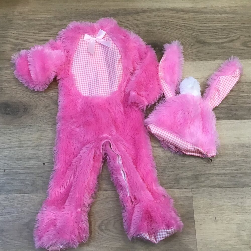 🎃 Adorable Pink Bunny Halloween Costume (6-12 Months) – $10